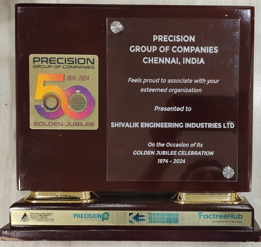 Precision Group of Compnies award to shivalik engineering